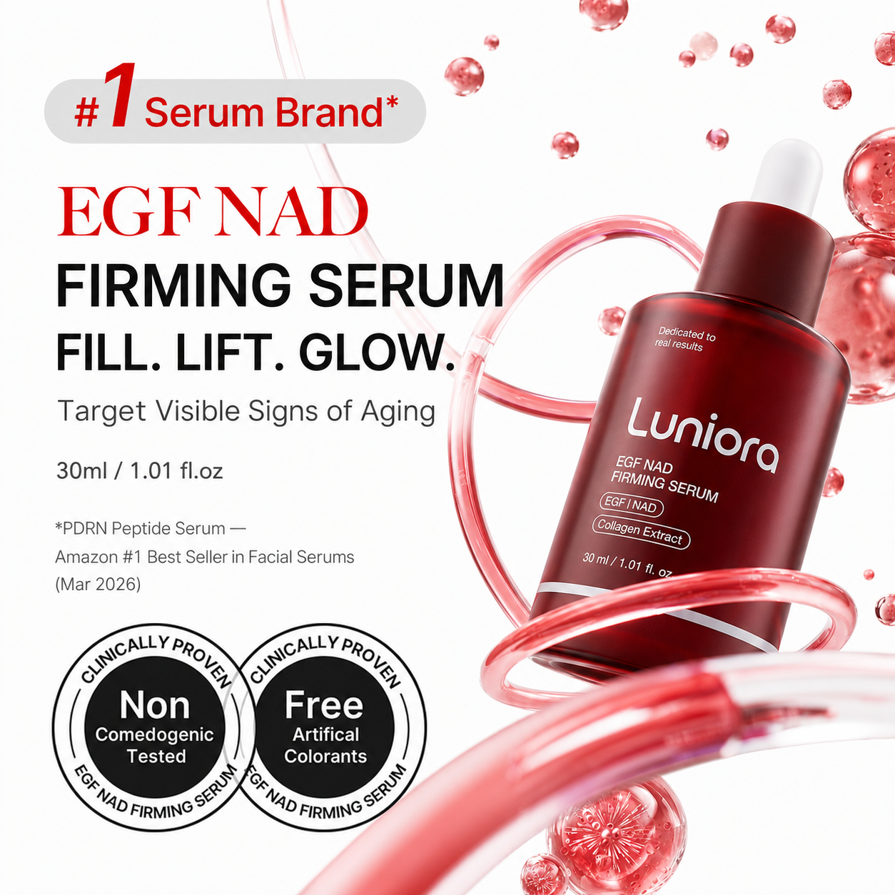 Luniora NAD EGF Firming Serum for Face & Neck