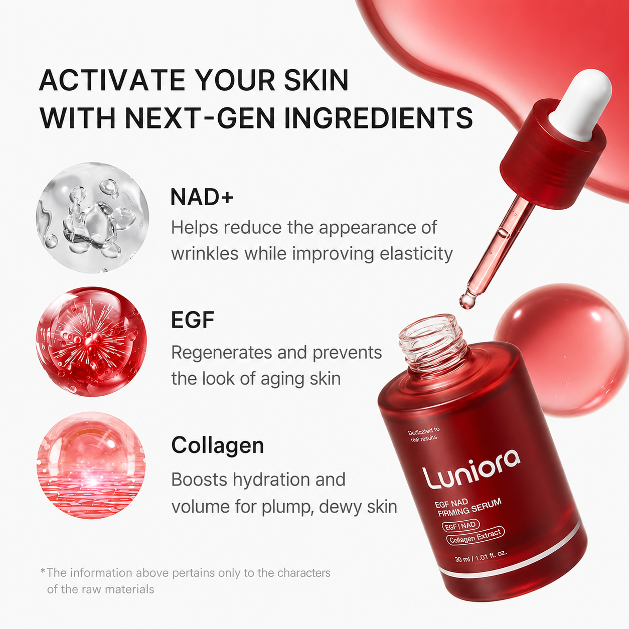 Luniora NAD EGF Firming Serum for Face & Neck