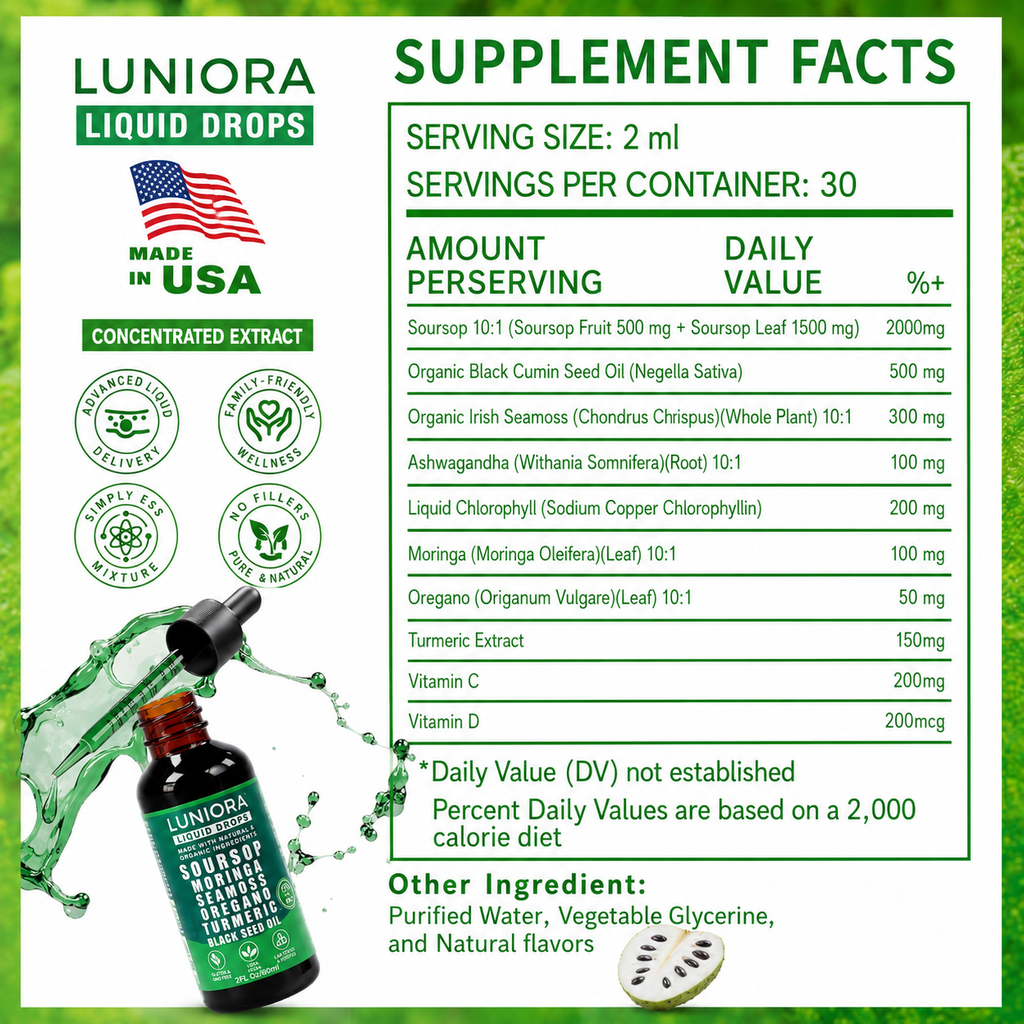 Pure Soursop 10 in 1 Liquid Drops