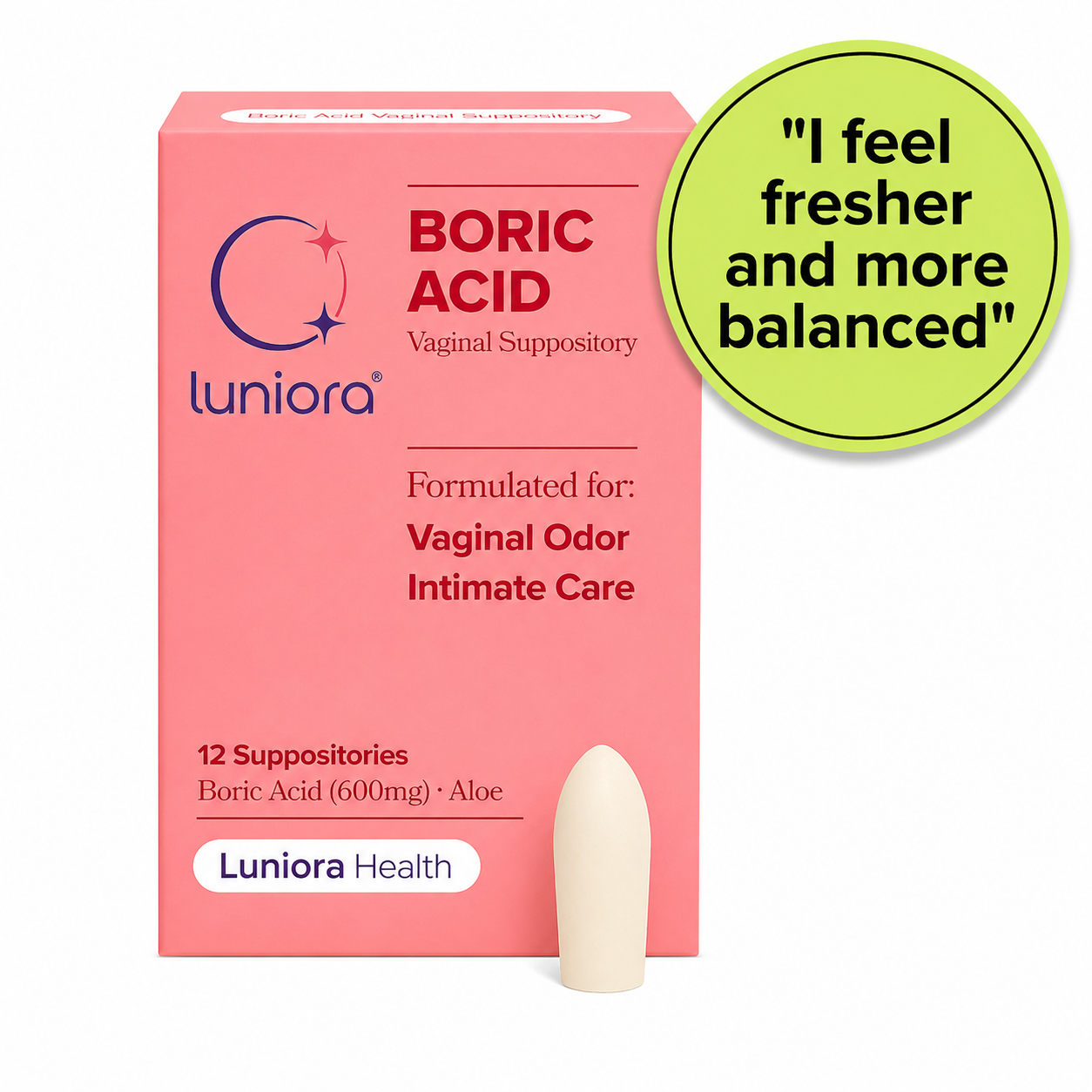 Boric Acid Vaginal Suppository